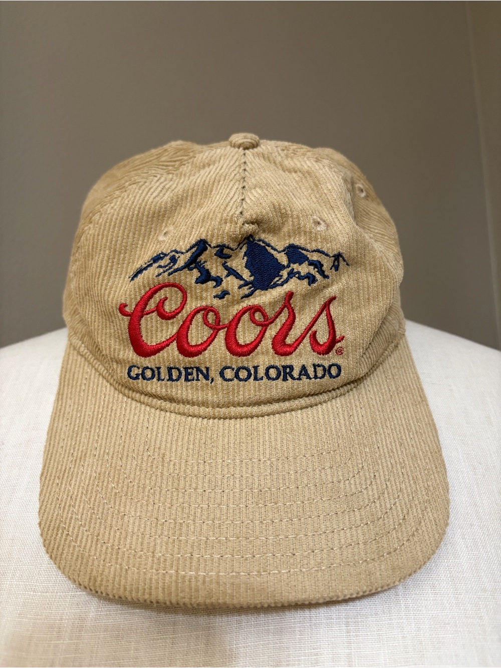 Coors Golden, Colorado Embroidered Corduroy SnapBack hat Cap